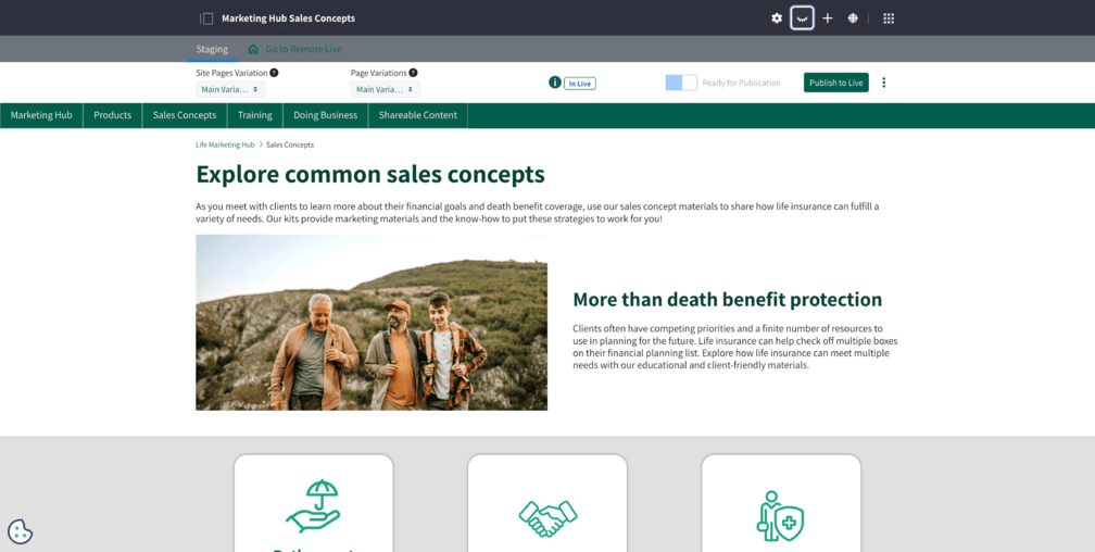 Sales Concepts page